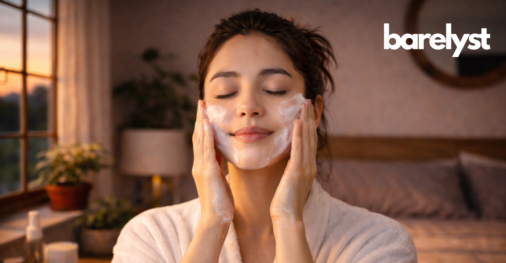 Morning Skin Care Routine Cleansing Step - Barelyst